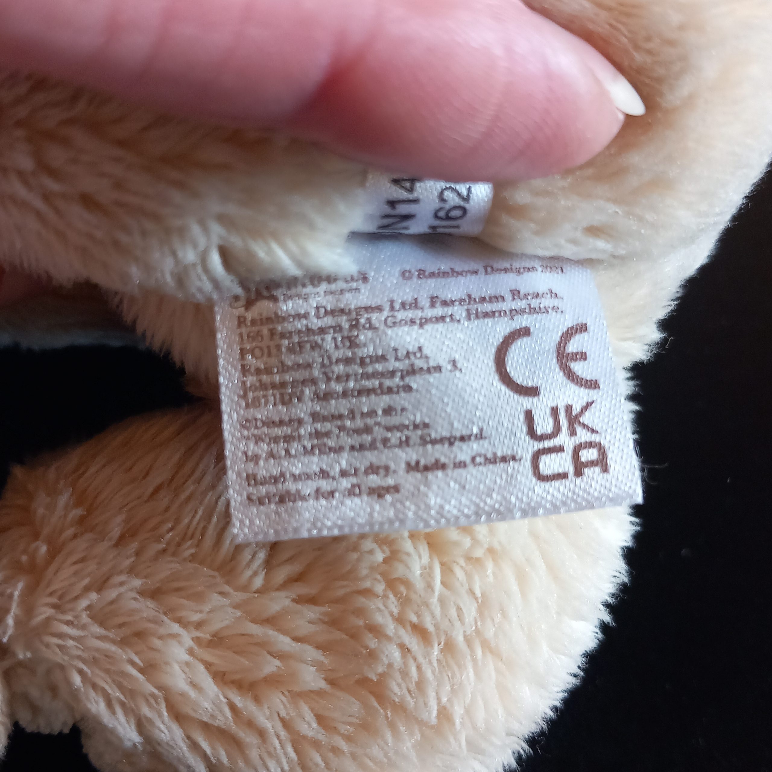 Corduroy Pawed Pooh Teddy Bear - Image 2